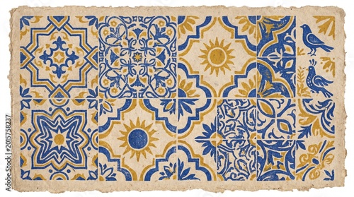 Iberian Tile Inspired Graphic Pattern
