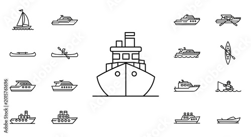Billede på lærred Ship Vessel Ocean Transport Vehicle.