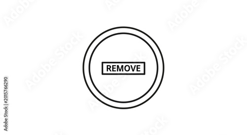 Obraz na płótnie Circular stamp with the word REMOVE inside.