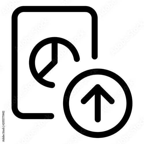 Graphic symbol with clock and upload arrow