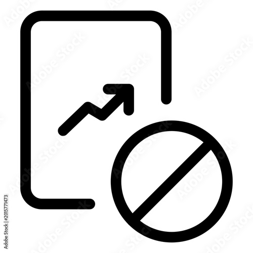 A graph on a device shows growth but is forbidden