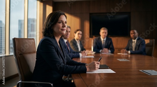 Corporate Leadership Discussion in Conference Room