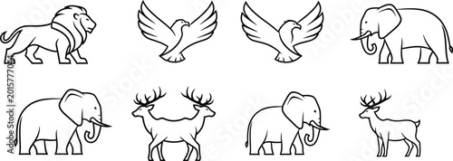 Photography Wildlife Animals Line Art
