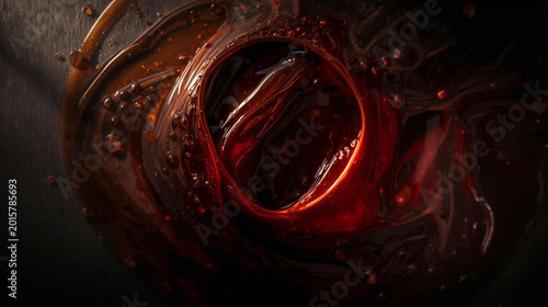 red wine glass on black