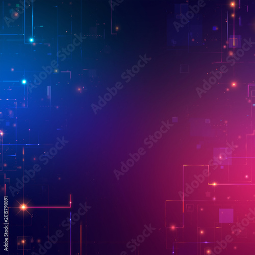 Gradient neon line technology background abstract generative
