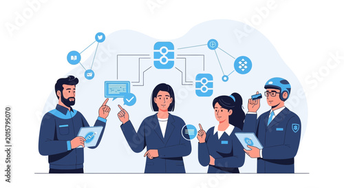 Teamwork Collaboration Technology Business Meeting Concept