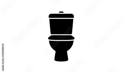 Foto Abstract geometric toilet vector illustration colorful restroom pop art commode