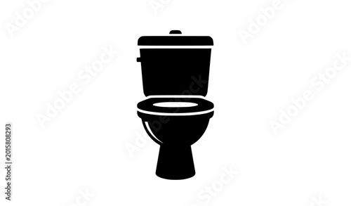 Tableau sur toile Flat design bathroom toilet vector illustration ceramic sanitaryware commode ico