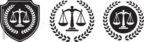 Tableau sur toile Law firm logo set