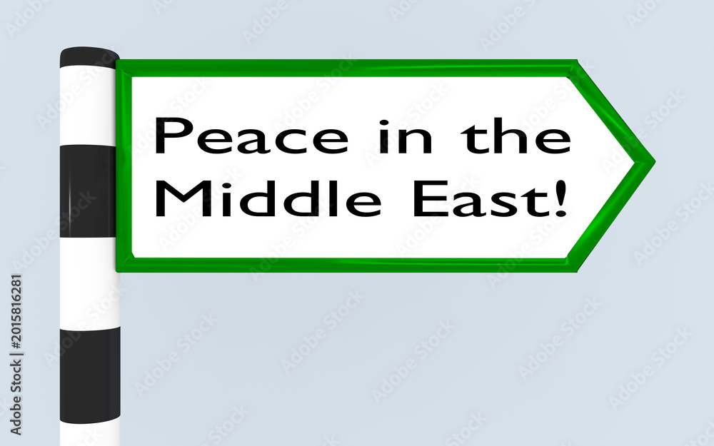 Naklejka premium Peace in the Middle East concept