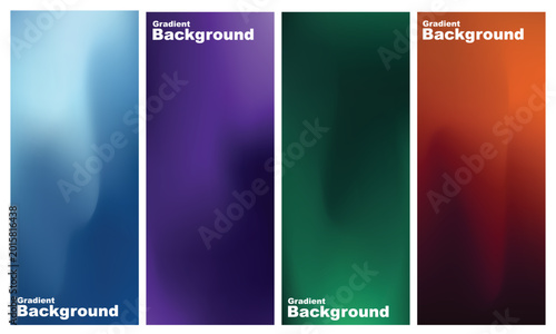 Collection of four vertical gradient backgrounds in rich colors with gradient background abstract vertical backdrop template creative illustration wallpaper
