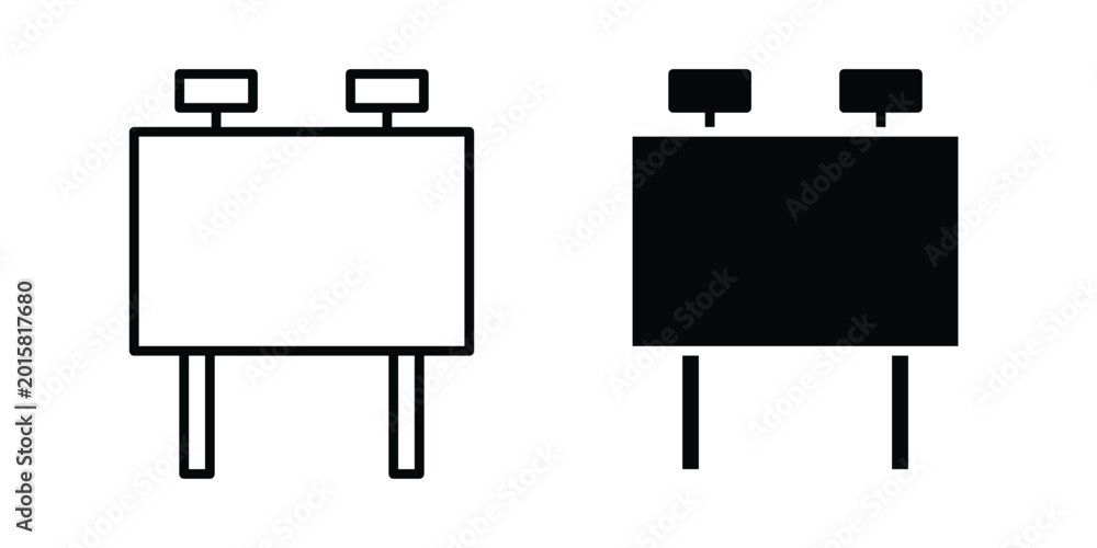 Obraz premium Billboard icon. vector pictogram pack