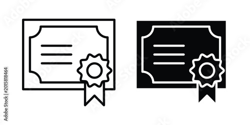 Φωτογραφία Certificate icon. vector pictogram pack