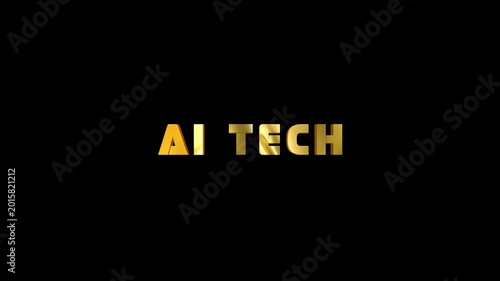 Animated AI TECH Text Element for Social Media and Video Editing