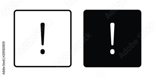 Tableau sur toile Exclamation icon. vector pictogram pack