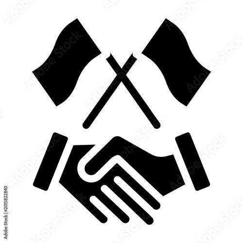 Bild auf Leinwand Diplomacy Vector Glyph Icon Design
