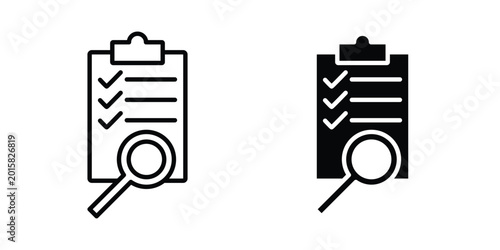 Canvas Print Inspection icon. vector pictogram pack