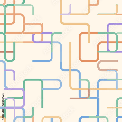 Abstract Maze Line Pattern