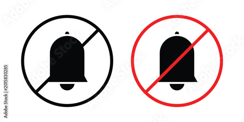 Bild auf Leinwand Notification off icon. vector pictogram pack