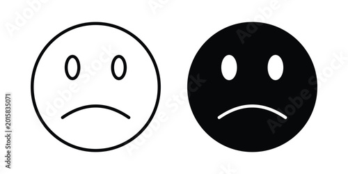 Fényképezés Sad icon. vector pictogram pack