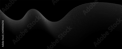 Obraz na plátně Wave dots abstract pattern