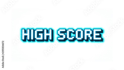 Retro pixel art text displaying 