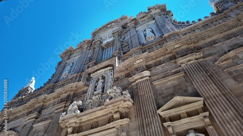 Gallipoli, Italy. The main facade of the Cathedral of Saint Agatha. The church is one of the main landmark of the town