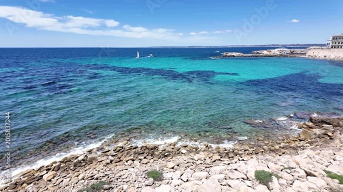 Amazing view of the sea around the village of Gallipoli