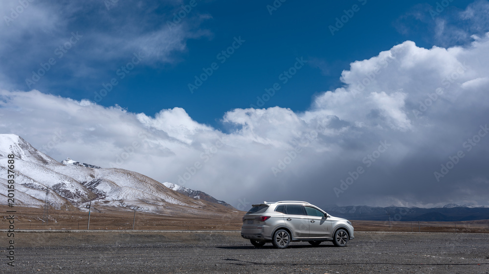 Fototapeta premium car on the road