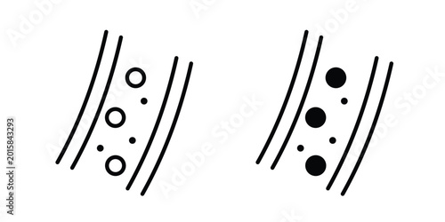 Fotografie Blood flow icon. thin line icon vectors