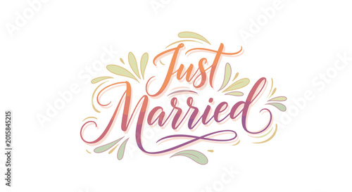 Foto Just Married Wedding Sign Decoration 2.
