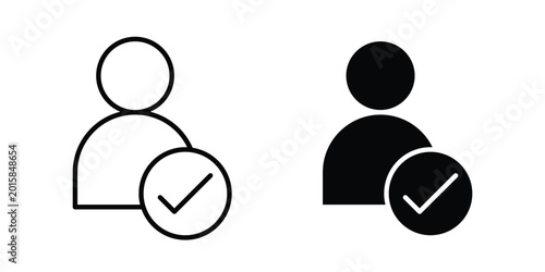 Canvastavla Hired icon. thin line icon vectors