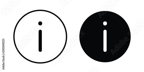 Tableau sur toile Information icon. thin line icon vectors
