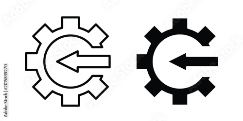 Integration icon. thin line icon vectors