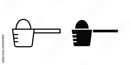 Schilderij op canvas Scoop icon. thin line icon vectors