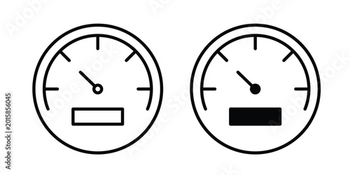 Quadro em tela Speedometer icon. thin line icon vectors