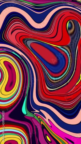 Colorful abstract swirl pattern with vibrant fluid shapes