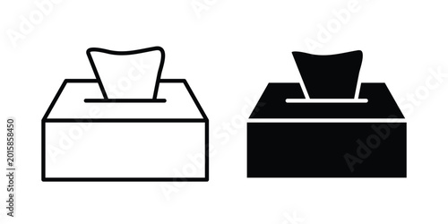 Konstfotografi Tissue icon. thin line icon vectors