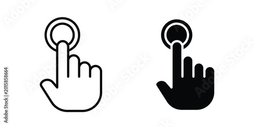 Bild auf Leinwand Touch icon. thin line icon vectors