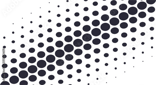 Fotografi Gradient dot halftone pattern with varied circular shading