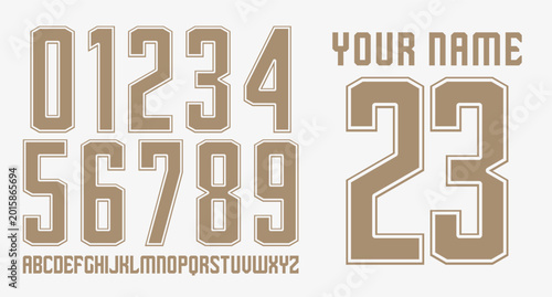 VECTOR NUMBERSET FOR YOUR JERSEY