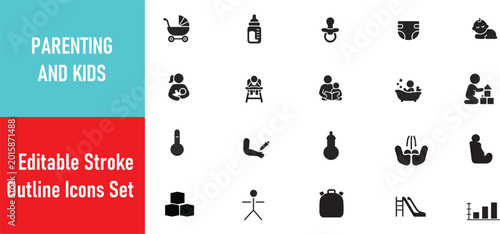 Parenting Glyph Icons Collect...