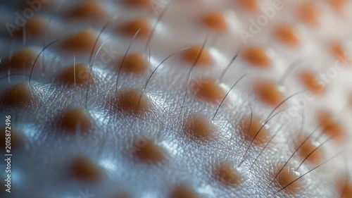 Close up of human skin showing pores and fine hair details