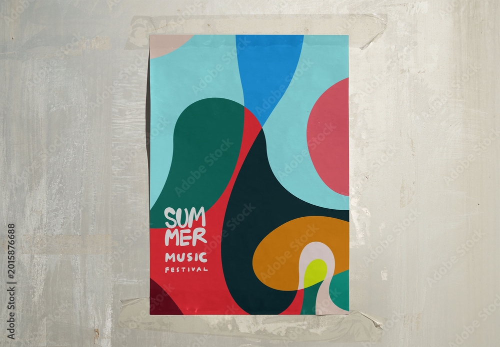 Urban Mockup for a Guerrilla Poster Design in the City Stock Template ...