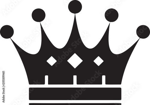 Bild auf Leinwand Crown icon, royal symbol, monarchy and power concept vector illustration
