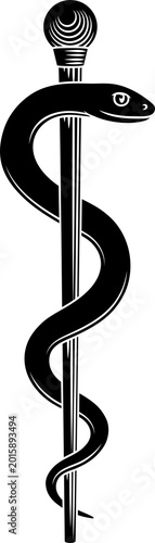 Rod Of Asclepius Doctor Caduceus Medical Symbol