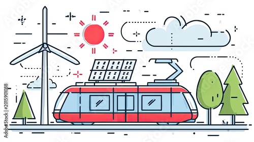 Modern public transport powered by renewable energy sources