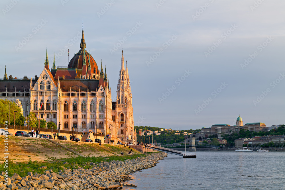 Fototapeta premium Parliament building by the river in Budapest Hungary