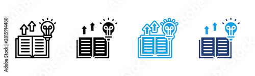 Canvas Print Knowledge icon multiple style collection