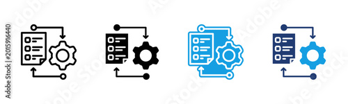 Workflow Automation icon multiple style collection